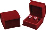 Navy Blue Color Luxury Velvet Multiple Use Earring Necklace Pendant Jewelry Gift Box for Wedding, Birthday, Valentine' Day, Mother's Day, Christmas...Comes with an Extra Individual White Packer Box Size 2.15〞(W)*2.15〞(D)*1.65〞(H)( Jewelry not included) - Image 5